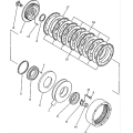 Embrayage de bulldozer de pièces de rechange D65A-8 141-21-00523