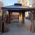 Gazebo robuste avec rideaux et imperméabiliser en filet