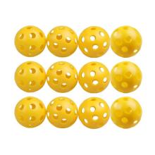 Hot Sale Golf Balls 12Pcs/set Plastic Whiffle Airflow Hollow Golf Practice Training Sports Balls With 26 Bee Holes