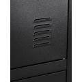 3 Doors Steel Locker Cabinet Black