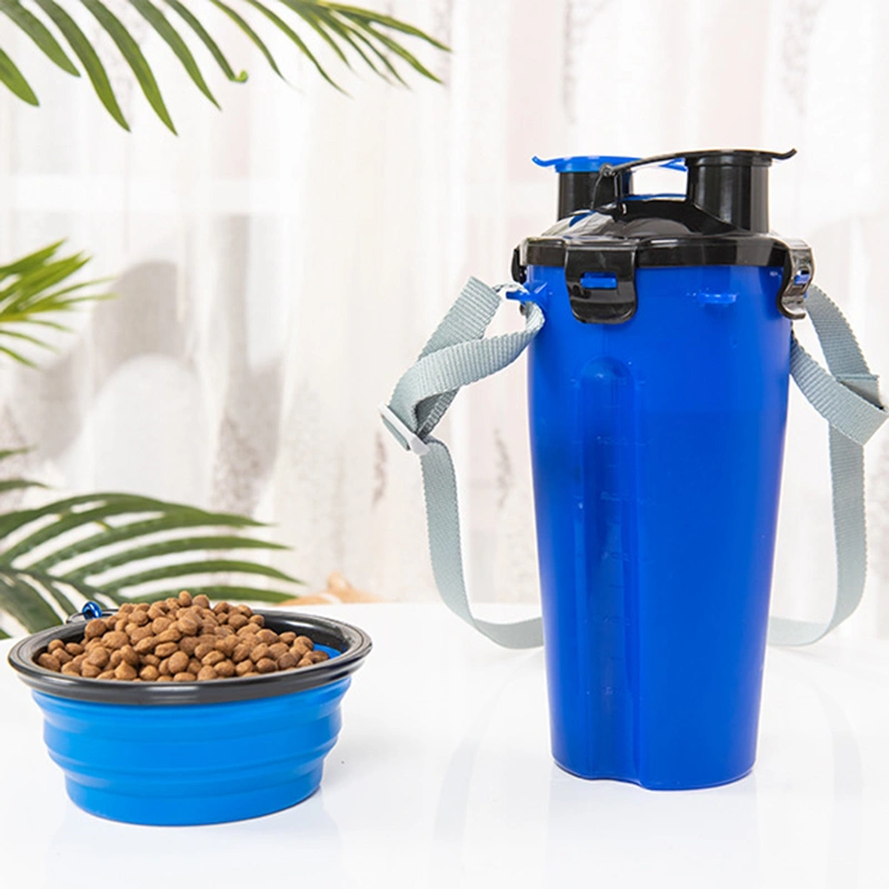 Pet Going out Two Water Food Cup Portable Water Cup Dog Water Cup Folding Dog Food Bowl