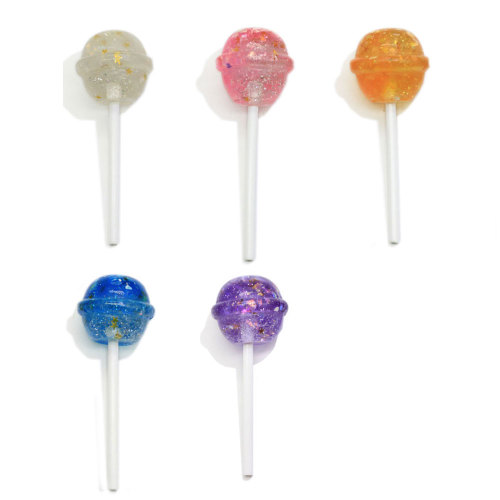 New Arrival 60mm Mixed Colors 3D Miniature Lollipop Resin Cabochons DIY Crafts Scrapbooking Decoration Slime Charms Accessories