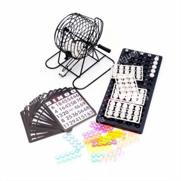 New Traditional Bingo Set With Cage Cards Balls Tokens Markers