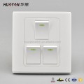 3 Gangs 1 Way Light Wall Switch