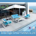 Set di divani in alluminio per mobili da giardino in PE Rattan