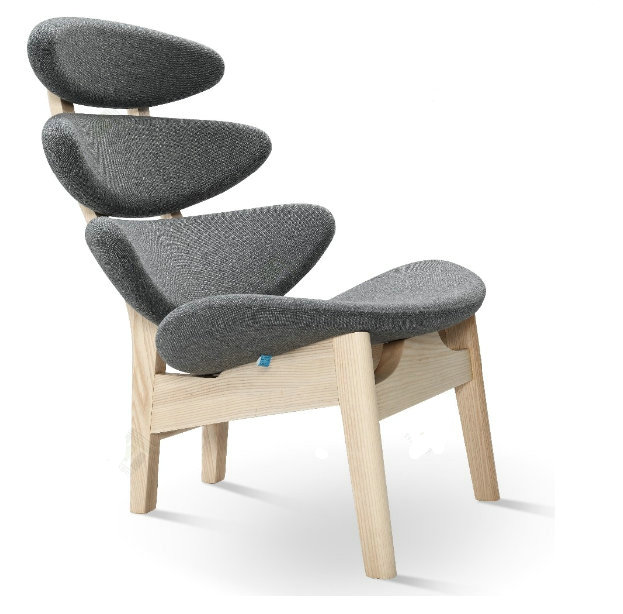 corona chair wood frame by poul volther