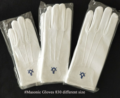Masonic Dress Gloves z Square Compass