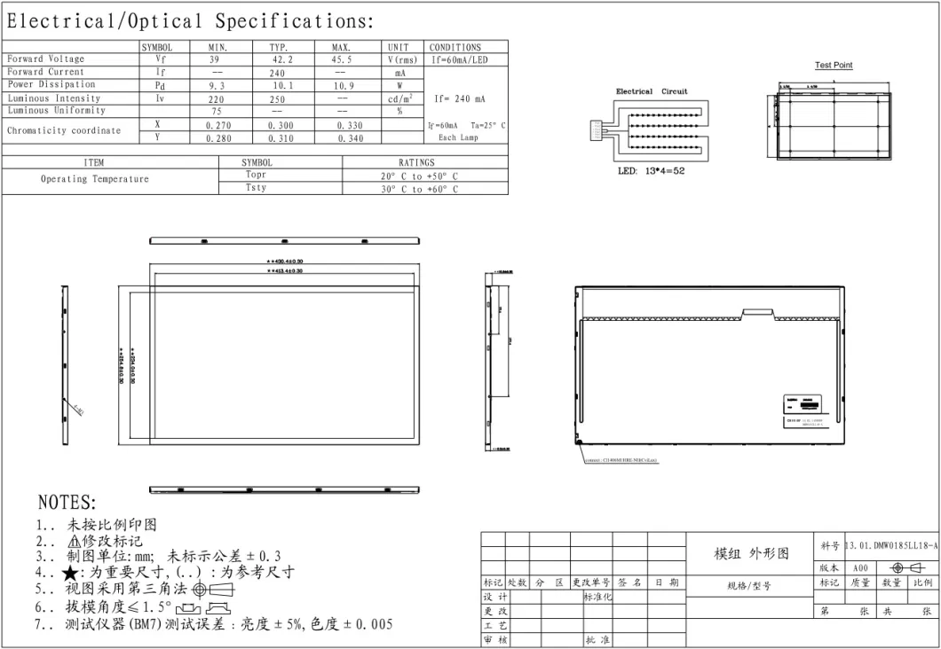 Rg185yxs-01 Laptop Screen 18.5 Inch LCD Display for Monitor or Terminal