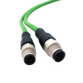 Prosty kod D-kod M12 do M12 męski kabel profinetowy