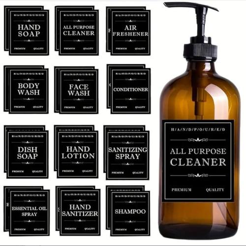 Etichette e adesivi di shampoo