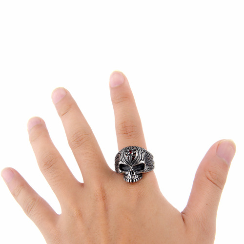 electroplated skull ring