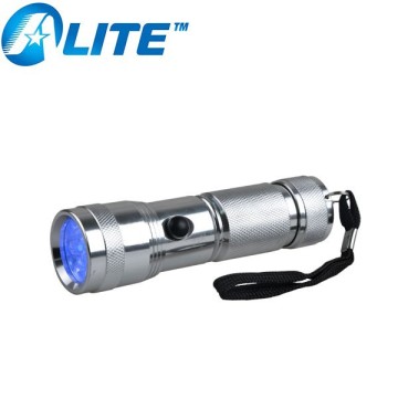 Ultra-Violet Flashlight Gold Color 365nm Ultraviolet Flashlight With 14 LED