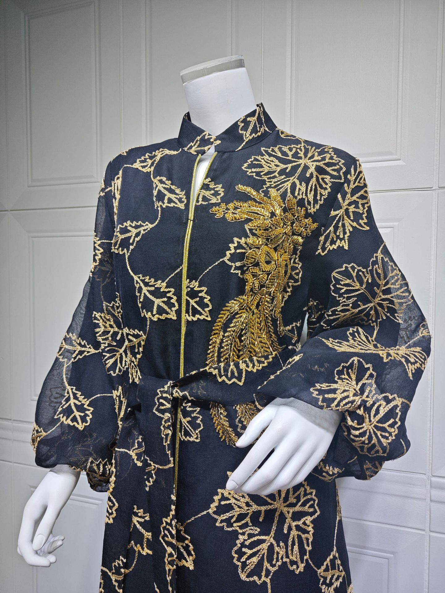 لباس ابای مهره دار AB087 (5) Beaded Abaya Dress AB087 (5)
