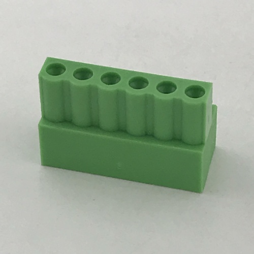 Morsettiere a innesto femmina verde passo da 3,96 mm