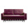 Μωβ υφάσματος Loveseat Futon Sofa κρεβάτι Cum