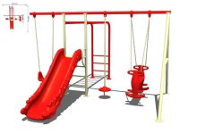 Custom Outdoor Plastic Kids Playground Swing Sets Kit For Backyard