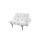 Nelson Loveseat Marshmallow Lounge Canapé en cuir rembourré