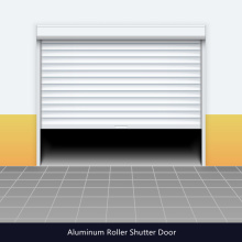 Automatic insulated aluminum roll up door
