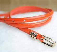 Lady skinny fashion pu leather belt