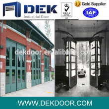 Multi panel aluminum folding door with glass