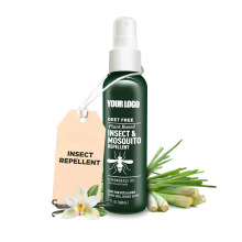 2oz Mosquito Insect Spray for Outdoor - Pleasant Insect Bug Repellent with Organic Lemongrass Essential Oil Safe for Kids & Pets