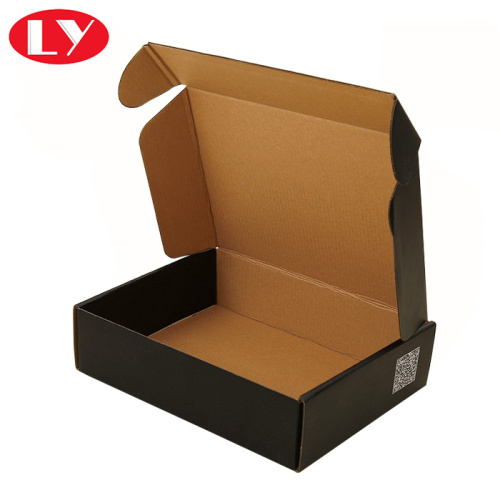 Caja de embalaje de correo corrugado negro