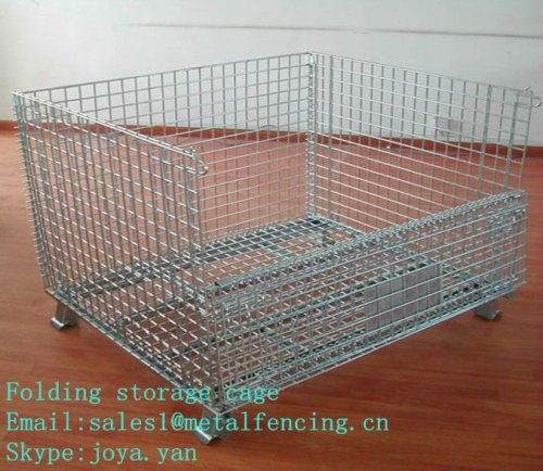 Folding storage cage