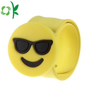 Fashion Silicone Emoji Simling Face Slap Watchbands Bracelet