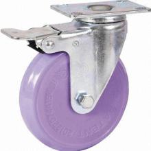Medium duty industrial caster, PU, without dust cover