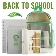 Eco friendly kids school bag stationery set and Sketch Book