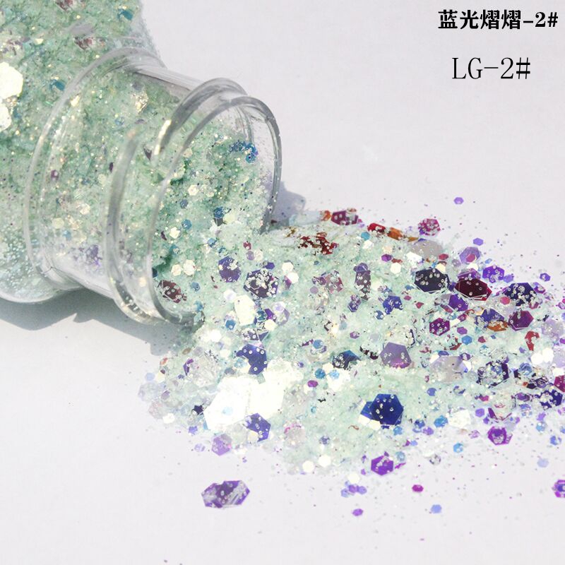 wholesale fluorescent Glitter mixed sequin glitter powder