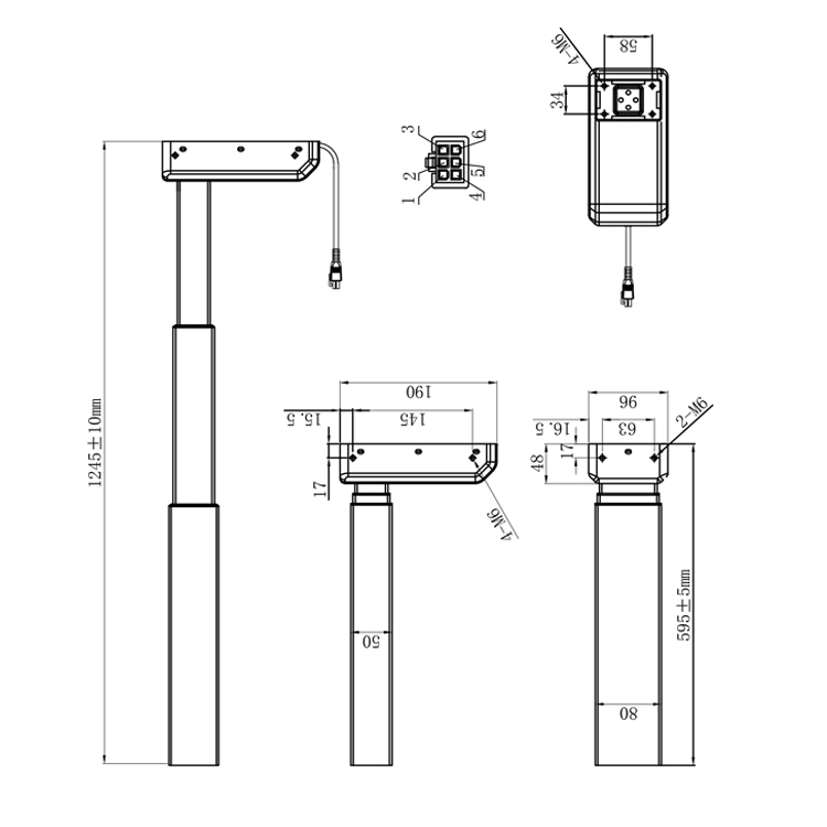 Electric Lifting Column Desk Standing