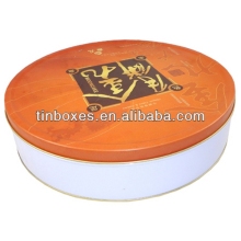 round metal cake tin box
