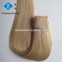 Cheap wholesale 100% human hair blonde straight fish line hair extensions