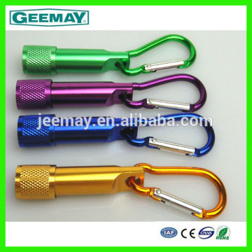 Promotional aluminum led carabiner keychain strap