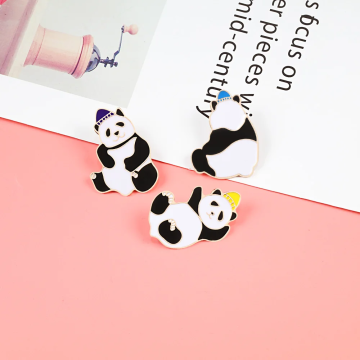 Custom Cute Metal Animal Panda Enamel Pin Badge