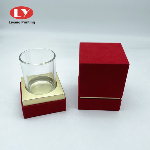 Cajas de embalaje de terciopelo rojo personalizados para taza de vidrio