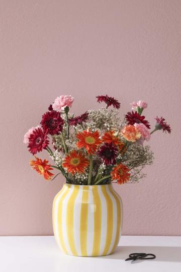 Yellow Handmade smooth ceramic vase