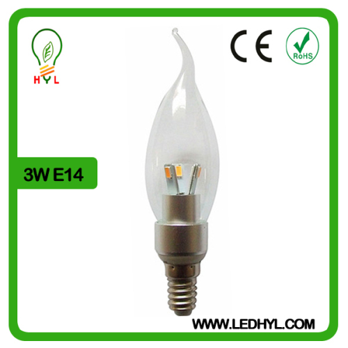 2014 New arrival 3w/5w/6w Shenzhen Wholesale High quality E14 dimmable led candle light