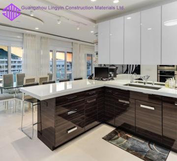 high gloss acrylic blackmodern kitchen cabinet