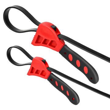 Adjustable Rubber Strap Wrench for Oil Filters and Tight Spaces - Also a Jar Opener