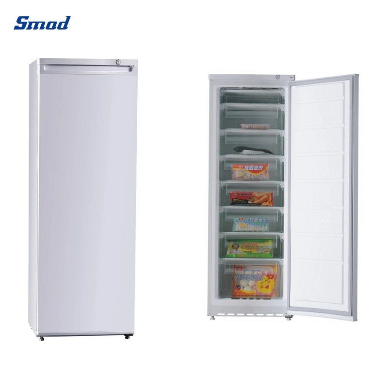 185L Single Door Defrost Vertical Upright Freezer with 6 Drawers