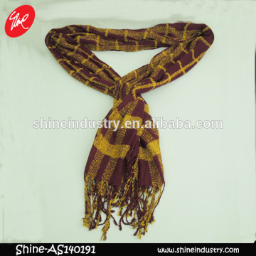 Fashion classical Plaid warm 100% acrylic scarf