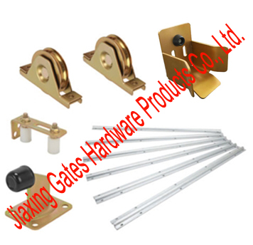 U V Y groove 100mm gate roller with external support bracket