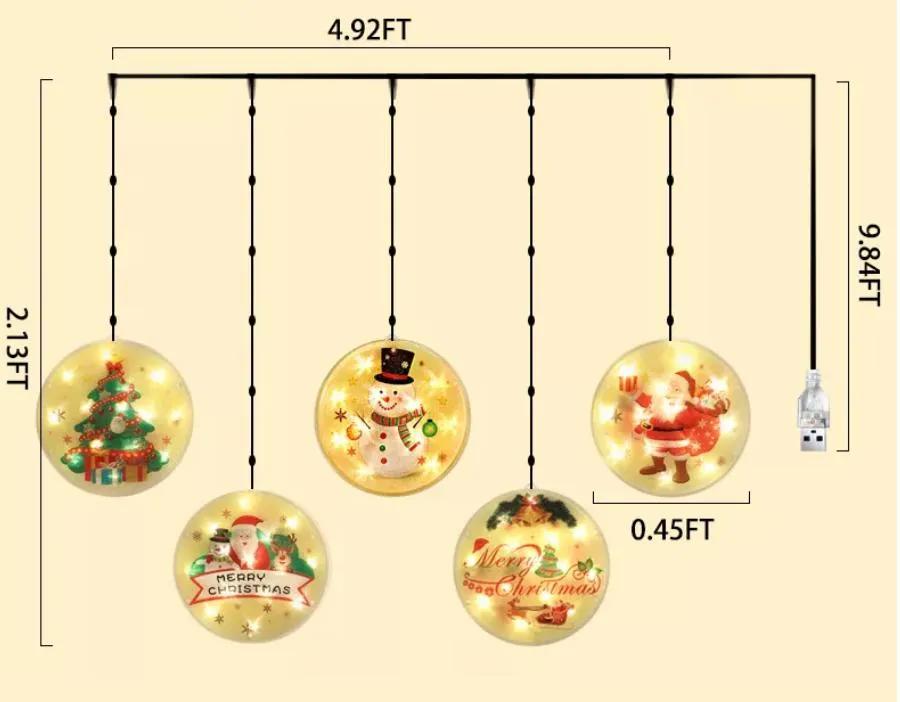 Enchanting LED Fairy Lights Featuring Santa and Elk Designs