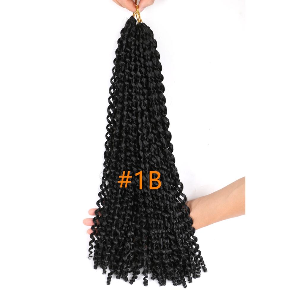 TOMO 16inch Fluffy Crochet Braids Ombre Spring Twists Hair 22 Roots Synthetic Braiding Hair Extensions Braids 45cm Passion Twist