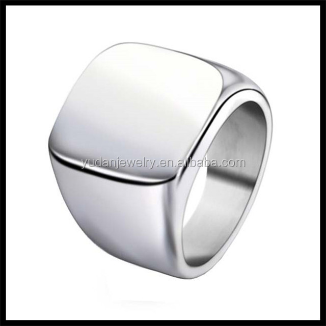 2018 High Polished Signet Solid Stainless Steel Latest Gold Rings Design For Men
