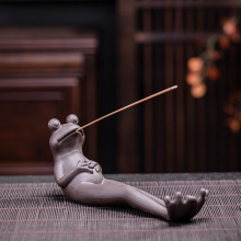 Ceramic Zisha Long Leg Line Incense Holder