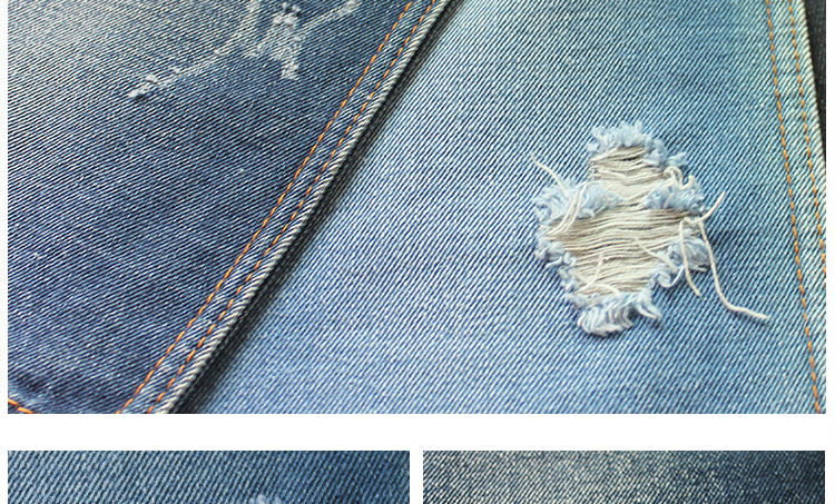 Stock organic slub cotton denim fabric for jeans/denim pants/garment/dress
