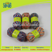 Oeko-Tex advantage price sock knitting yarn wool nylon space dyed knitting yarn for socks